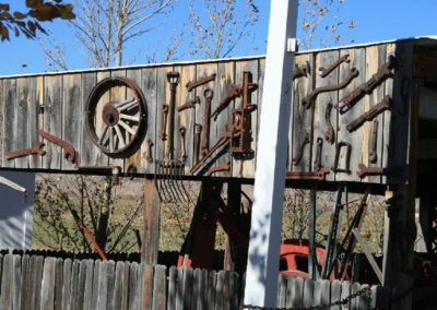 October picture of antique Hand Tools near Simms, Montana. Image is from the Crown Butte Preserve & Simms Montana Picture Tour.