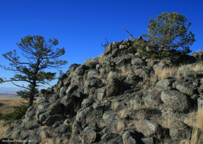October sunset picture of a Crown Butte landmark. Image is from the Crown Butte Preserve & Simms Montana Picture Tour.