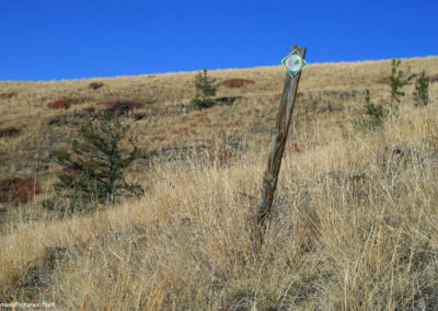 October picture of the Nature Conservancy Trail Marker on Crown Butte. Image is from the Crown Butte Preserve & Simms Montana Picture Tour.