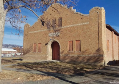 November picture of the old High School Gymnasium in Whitehall, Montana. Image is from the Whitehall Montana Picture Tour.