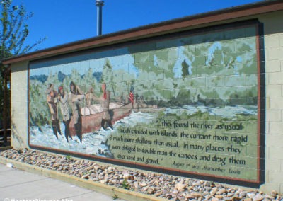 One of ten Lewis & Clark Bicentennial Murals in Whitehall, Montana. Image is from the Whitehall Montana Picture Tour.