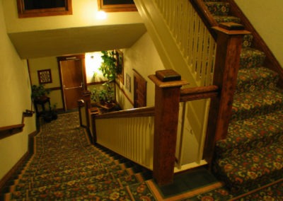 October picture of a stairway in the Boulder Hot Springs. Image is from the Boulder Montana Picture Tour.