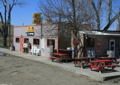 April picture of the Square Butte Bar in Square Butte Montana. Image is from the Geraldine and Square Butte Montana Picture Tour.