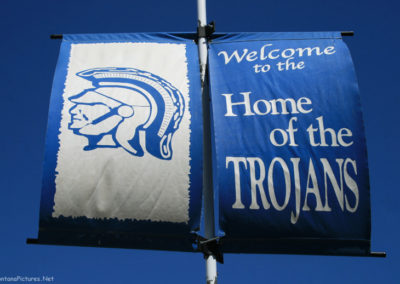 July picture of Denton High School Banner in Denton. Image is from the Denton Montana Picture Tour.