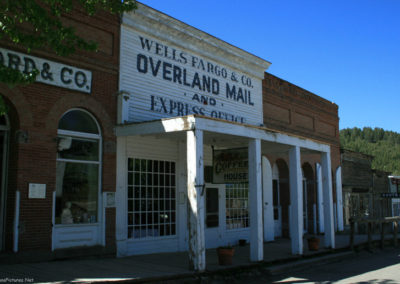 June picture of the old Wells Fargo Express Building in Virginia City, Montana. Image is from the Virginia City, Montana Picture Tour.