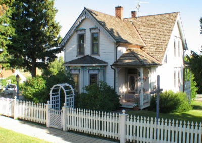 July picture of a two story historic home in Virginia City, Montana. Image is from the Virginia City, Montana Picture Tour.