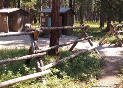 Picture of the Restroom Facilities east of Lincoln Montana. Image is from the Lincoln, Montana Picture Tour.