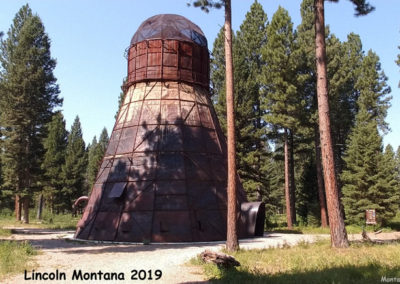 Picture of the Former Delaney “TeePee Burner” east of Lincoln Montana. Image is from the Lincoln, Montana Picture Tour.