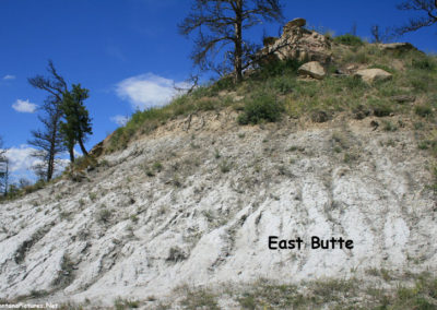 June picture of the East Butte, home of the ancient painted rocks on the Crooked Creek Road. Image is from the Fort Peck Lake Montana Picture Tour.