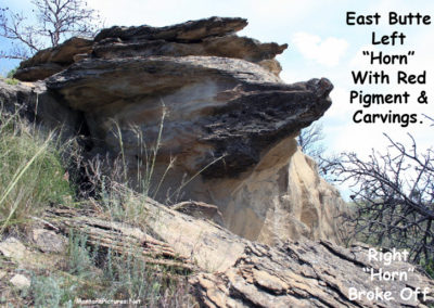 June picture of the ancient painted rock formation near the Crooked Creek Campground. Image is from the Fort Peck Lake Montana Picture Tour.