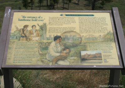 June picture of the interpretive sign overlooking the Crooked Creek Campground. Image is from the Fort Peck Lake Montana Picture Tour.