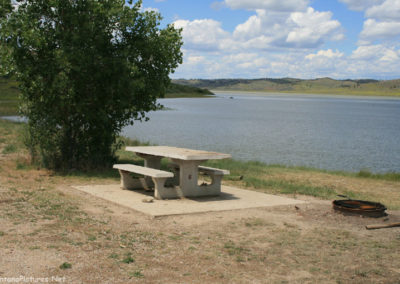 June picture of a campsite in the Crooked Creek Campground. Image is from the Fort Peck Lake Montana Picture Tour.