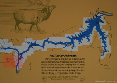 June picture of CM Russell Animal Refuge Map. Image is from the Fort Peck Lake Montana Picture Tour.