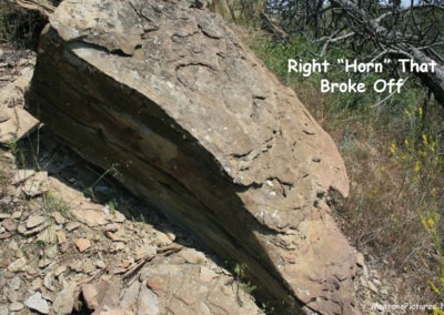 June picture of a ancient painted rock near the Crooked Creek Campground. Image is from the Fort Peck Lake Montana Picture Tour.