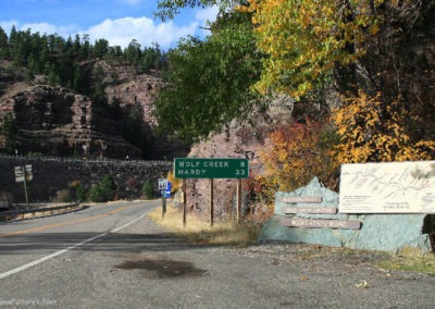 October picture of the Wolf Creek Recreation Road. Image is from the Wolf Creek Montana Picture Tour.