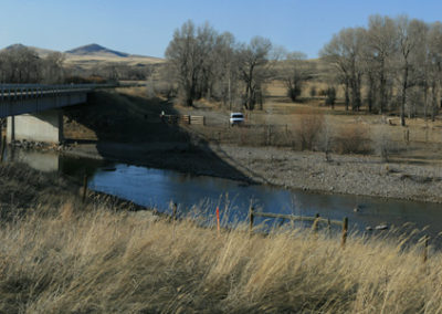 March panorama of the Dearborn Bridge on Highway 434. Image is from the Augusta Montana Picture Tour.