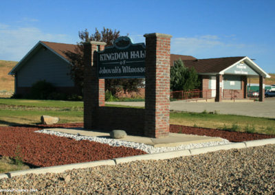July picture of the Jehovah Witness Church in Shelby. Image is from the Shelby Montana Picture Tour.