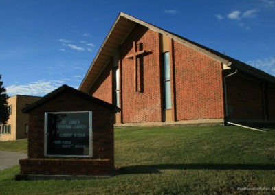 July picture of the St Luke’s Lutheran Church in Shelby. Image is from the Shelby Montana Picture Tour.