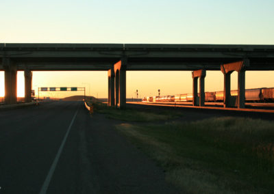 July picture of the sunset in Shelby Montana Railroad Yard. Image is from the Shelby Montana Picture Tour.