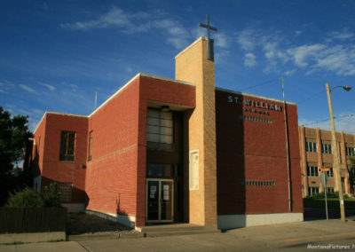 July picture of the St William School in Shelby. Image is from the Shelby Montana Picture Tour.