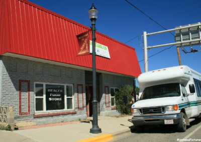 July picture of the Bio Tune-up Health Food Store in Shelby. Image is from the Shelby Montana Picture Tour.
