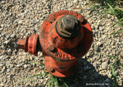 Close-up of the antique Fire Hydrant in Two Dot. Image is from the Two Dot Montana Picture Tour.