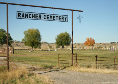 September picture of the Rancher Cemetery South of Hysham Montana. Image is from the Hysham Montana Picture Tour.