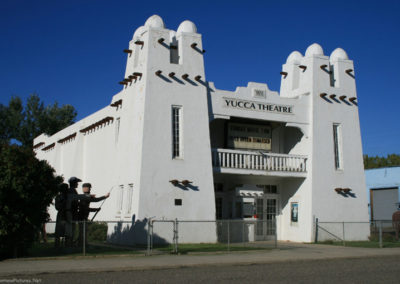 September picture of the Yucca Theater on Elliot Avenue in Hysham Montana. Image is from the Hysham Montana Picture Tour.