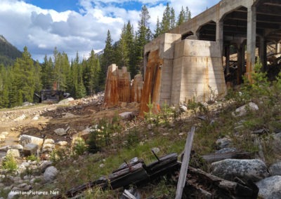 June picture of the East side of the Coolidge Stamp Mill. Image is from the Coolidge Montana Picture Tour.