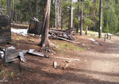 June picture of the first view of the Coolidge Ghost town. Image is from the Coolidge Montana Picture Tour.