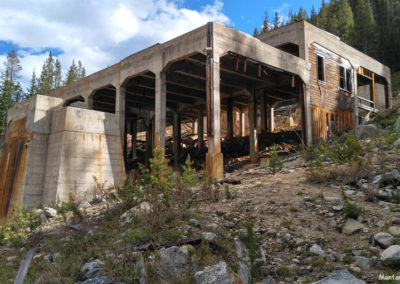 June picture of the North side of the Coolidge Stamp Mill. Image is from the Coolidge Montana Picture Tour.