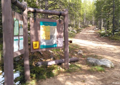 June picture of the Information Sign at the Coolidge Ghost town Parking Lot. Image is from the Coolidge Montana Picture Tour.