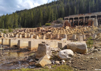 June picture of the Coolidge Stamp Mill foundation. Image is from the Coolidge Montana Picture Tour.