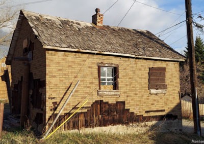 May picture of an old garage on the east side of Anaconda. Image is from the Anaconda, Montana Picture Tour.