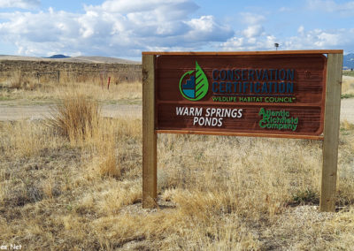 May picture of the Warm Springs Ponds entrance sign. Image is from the Anaconda, Montana Picture Tour.