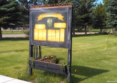 July picture of Washoe Park Foundation sign. Image is from the Anaconda Montana Picture Tour.