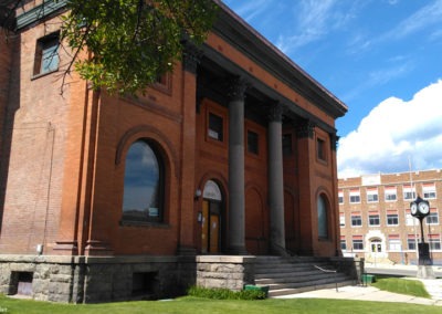 July morning picture of the East side of the Hearst Library in Anaconda. Image is from the Anaconda Montana Picture Tour.