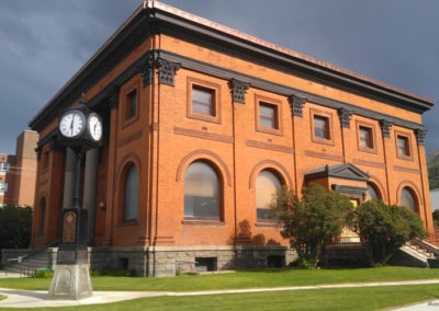 July picture of the West side of the Hearst Library in Anaconda. Image is from the Anaconda Montana Picture Tour.