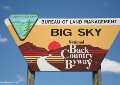 June picture of the Back Country Byway sign near Terry Montana. Image is from the Tongue River Picture Tour.