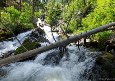 Early July picture of the Lost Creek State Park waterfall. Image is from the Anaconda Montana Picture Tour.