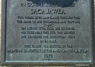 Close-up of the Lewis & Clark plaque at the Clark Canyon Reservoir. Image is from the Clark Canyon Reservoir Picture Tour.