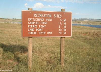 June picture of the Tongue River State Park Campground Sign. Image is from the Powder River and Tongue River, Montana Picture Tour.