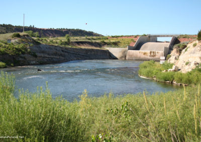 June picture of the Tongue River Dam. Image is from the Powder River and Tongue River, Montana Picture Tour.
