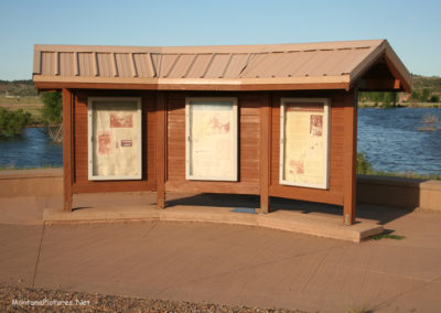 June picture of the Tongue River State Park Campground Information Kiosk. Image is from the Powder River and Tongue River, Montana Picture Tour.