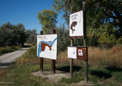 September picture of the Captain Clark Fishing Access Pay Station. Image is from the Custer, Montana Picture Tour.