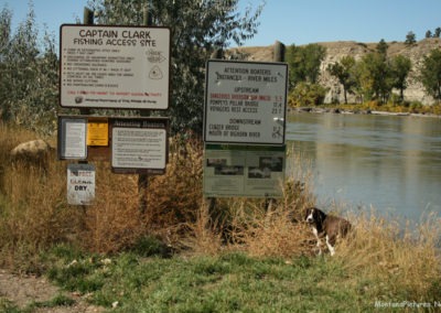 September picture of the Yellowstone River from the Captain Clark Fishing Access. Image is from the Custer, Montana Picture Tour