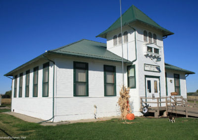 September picture of the Rancher school house near Hysham, Montana. Image is from the Hysham, Montana Picture Tour.