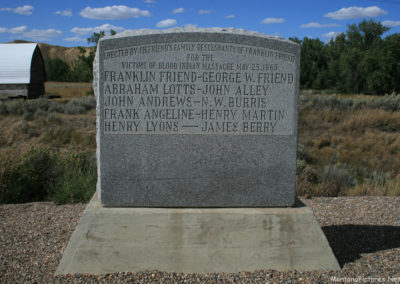 September picture of the Headstone memorial on Highway 87. Image is from the Loma, Montana Picture Tour.