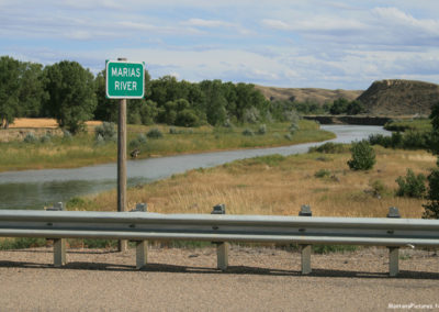 September picture of the Marias River from Highway 87 near Loma, Montana. Image is from the Loma, Montana Picture Tour.