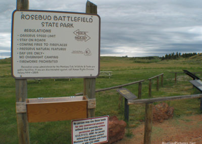 June picture of The Rosebud Battlefield entrance sign. Image is from the Lame Deer, Montana Picture Tour.